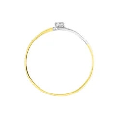 Bague Nesryne Or Bicolore Oxyde De Zirconium