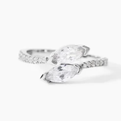 Bague Nevarte Argent Blanc Oxyde De Zirconium