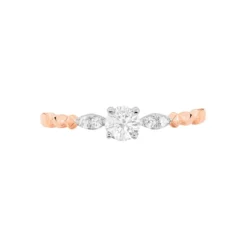 Bague Norhen Or Rose Oxyde De Zirconium