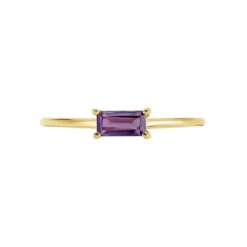 Bague Nottingham Or Jaune Améthyste