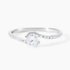 Bague Olly Or Blanc Oxyde De Zirconium