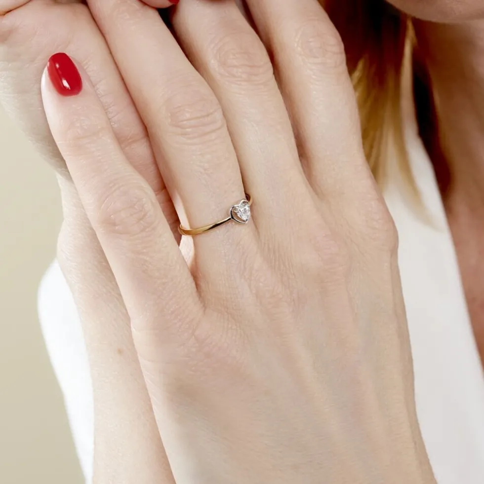 Bague Or Bicolore Goulvena Oxyde De Zirconium