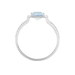 Bague Or Blanc Adrienne Topaze Oxydes De Zirconium
