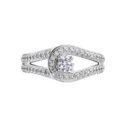 Bague Or Blanc Alease Diamants Synthétiques