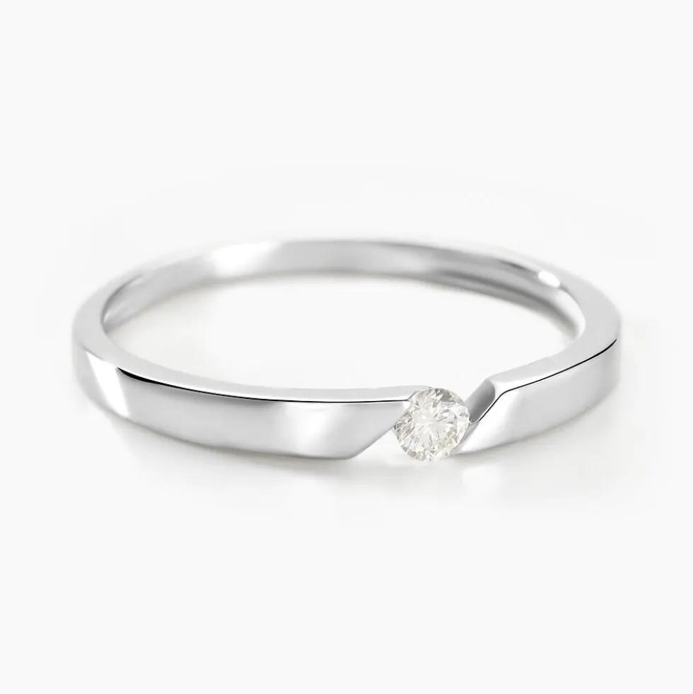 Bague Or Blanc Anilie Diamant