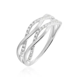 Bague Or Blanc Magdalone Oxyde De Zirconium
