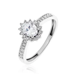 Bague Or Blanc Myles Diamants Synthétiques