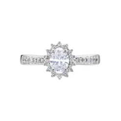 Bague Or Blanc Myles Diamants Synthétiques