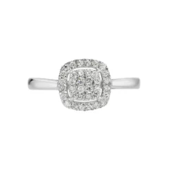 Bague Or Blanc Naveen Diamants Synthétiques