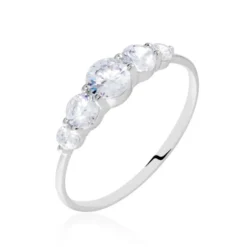 Bague Or Blanc Sibyllina Oxydes De Zirconium