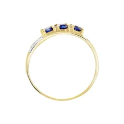 Bague Or Jaune Abelard Saphirs Diamants