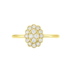 Bague Or Jaune Catharine Oxyde De Zirconium