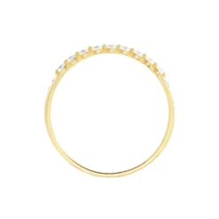 Bague Or Jaune Eclat D'etoile Oxyde De Zirconium