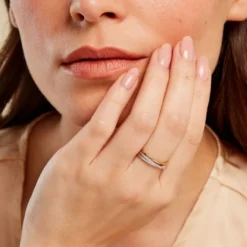 Bague Or Jaune et Argent Blanc Oxyde De Zirconium