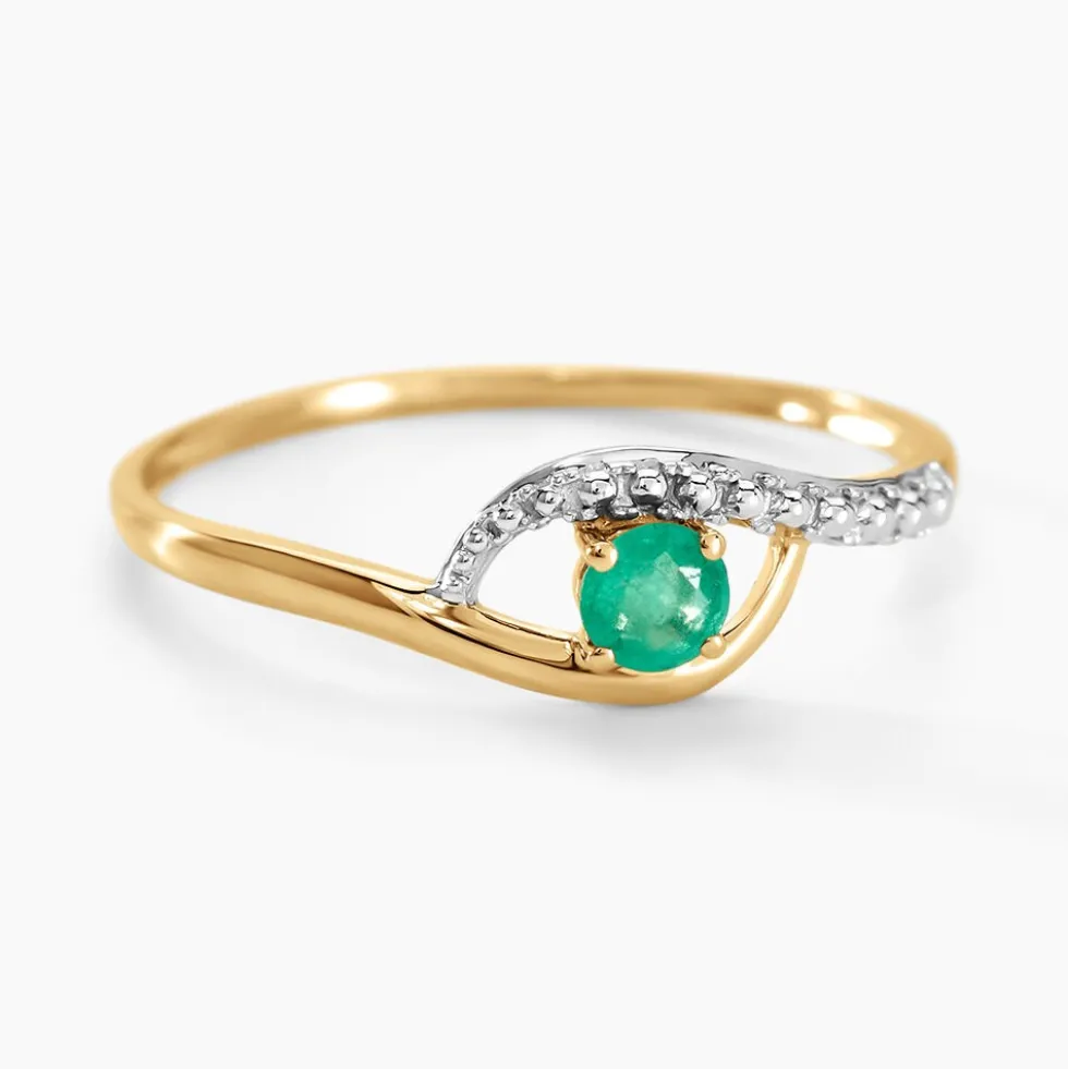 Bague Or Jaune Karmele Emeraude