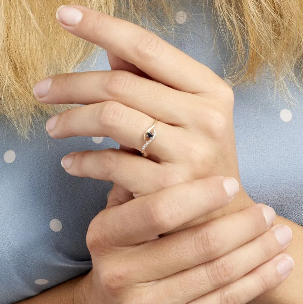 Bague Or Jaune Karmele Saphir