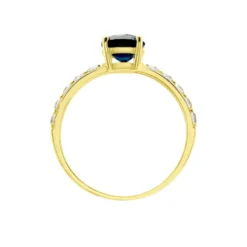 Bague Or Jaune Monroe Topaze Oxydes De Zirconium