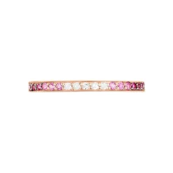 Bague Or Rose Auregane Saphir Diamant