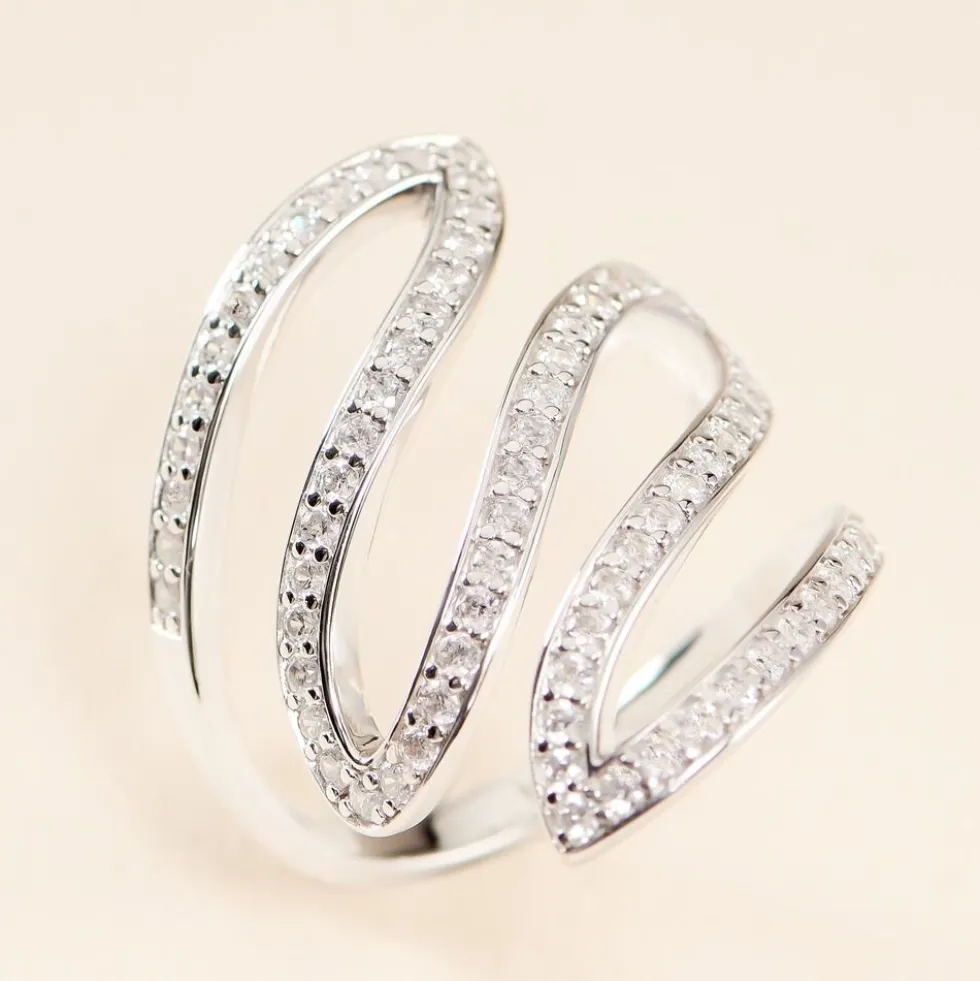 Bague Orsina Argent Argenté Oxyde De Zirconium