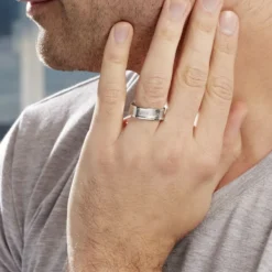 Bague Phebus Him Classique Acier Blanc