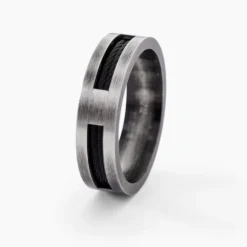 Bague Phebus Him Cosme Acier Noir