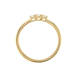 Bague Plaqué Or Jaune Shalice Oxydes De Zirconium