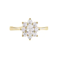 Bague Plaqué Or Mahats Oxyde De Zirconium