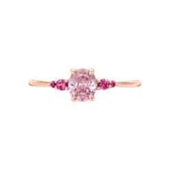 Bague Rainbow Argent Rose Oxyde De Zirconium