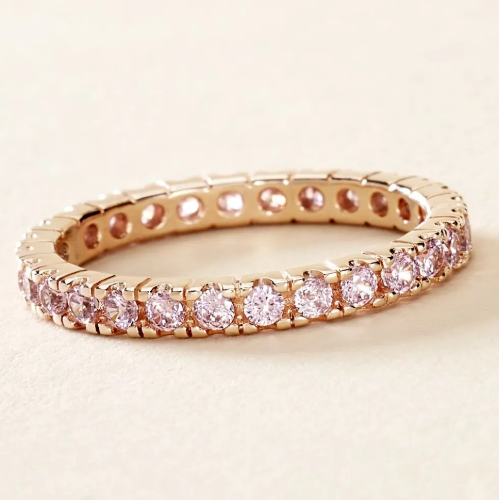 Bague Rio Argent Rose Oxyde De Zirconium
