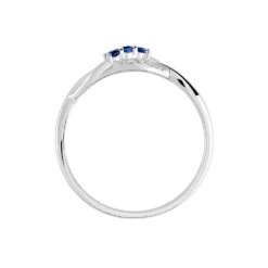Bague Rosalyne Or Blanc Saphir Et Diamant