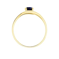 Bague Sagesse Or Jaune Saphir Et Diamant
