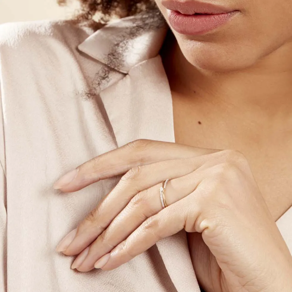 Bague Selene Or Bicolore Diamant