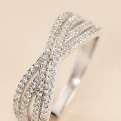 Bague Sharise Argent Blanc Oxyde De Zirconium