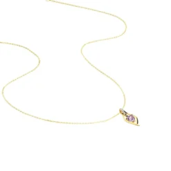 Bague Silucia Or Jaune Amethyste Et Oxyde De Zirconium