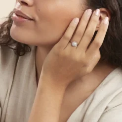 Bague Soleil D'hiver Or Blanc Diamant Divers