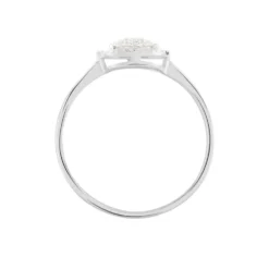 Bague Soleil D'hiver Or Blanc Diamant Divers