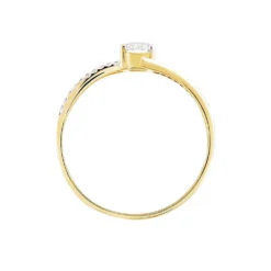 Bague Solitaire Abelia Or Jaune Oxyde De Zirconium