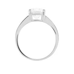 Bague Solitaire Abriel Or Blanc Oxyde De Zirconium