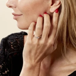 Bague Solitaire Abriel Or Blanc Oxyde De Zirconium