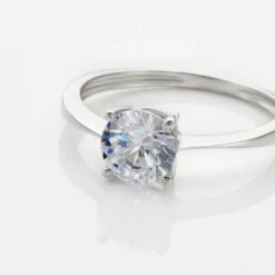 Bague Solitaire Abriel Or Blanc Oxyde De Zirconium