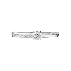 Bague Solitaire Alexandra Or Blanc Diamant