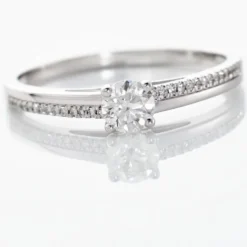 Bague Solitaire Alexandra Or Blanc Diamant