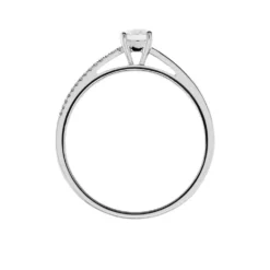 Bague Solitaire Alexandra Or Blanc Diamant