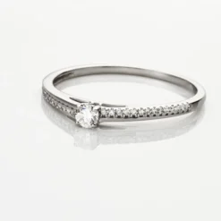 Bague Solitaire Alexandra Or Blanc Diamant