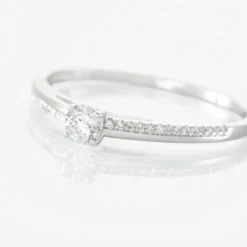 Bague Solitaire Alexandra Or Blanc Diamant