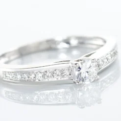 Bague Solitaire Aramis Or Blanc Diamant