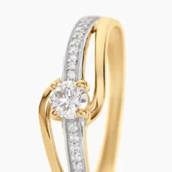 Bague Solitaire Armelle Or Jaune Oxyde De Zirconium