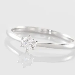 Bague Solitaire Athena Or Blanc Diamant
