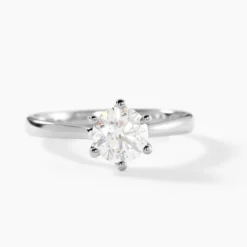 Bague Solitaire Athena Or Blanc Diamant