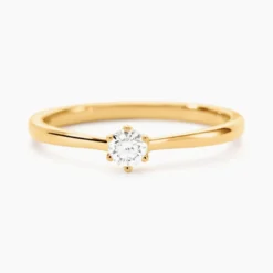 Bague Solitaire Athena Or Jaune Diamant